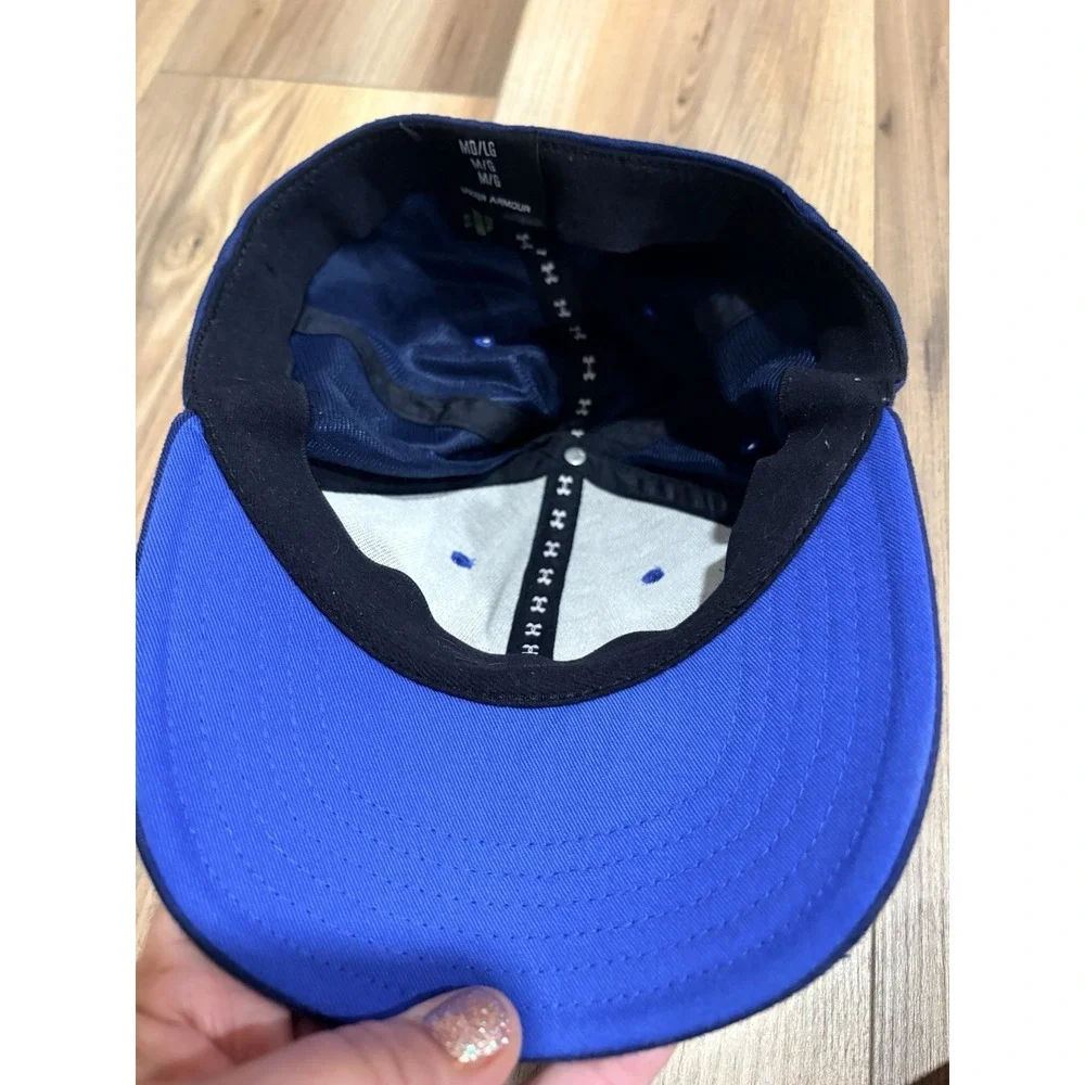 Under‎ Armour Baseball Hat Navy Blue M/L Stretch Band Casual Summer MD/LG